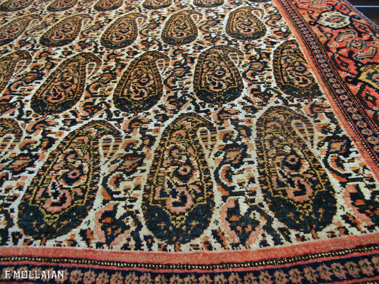 Tapis Persan Antique Senneh Bothe Design n°:47589395